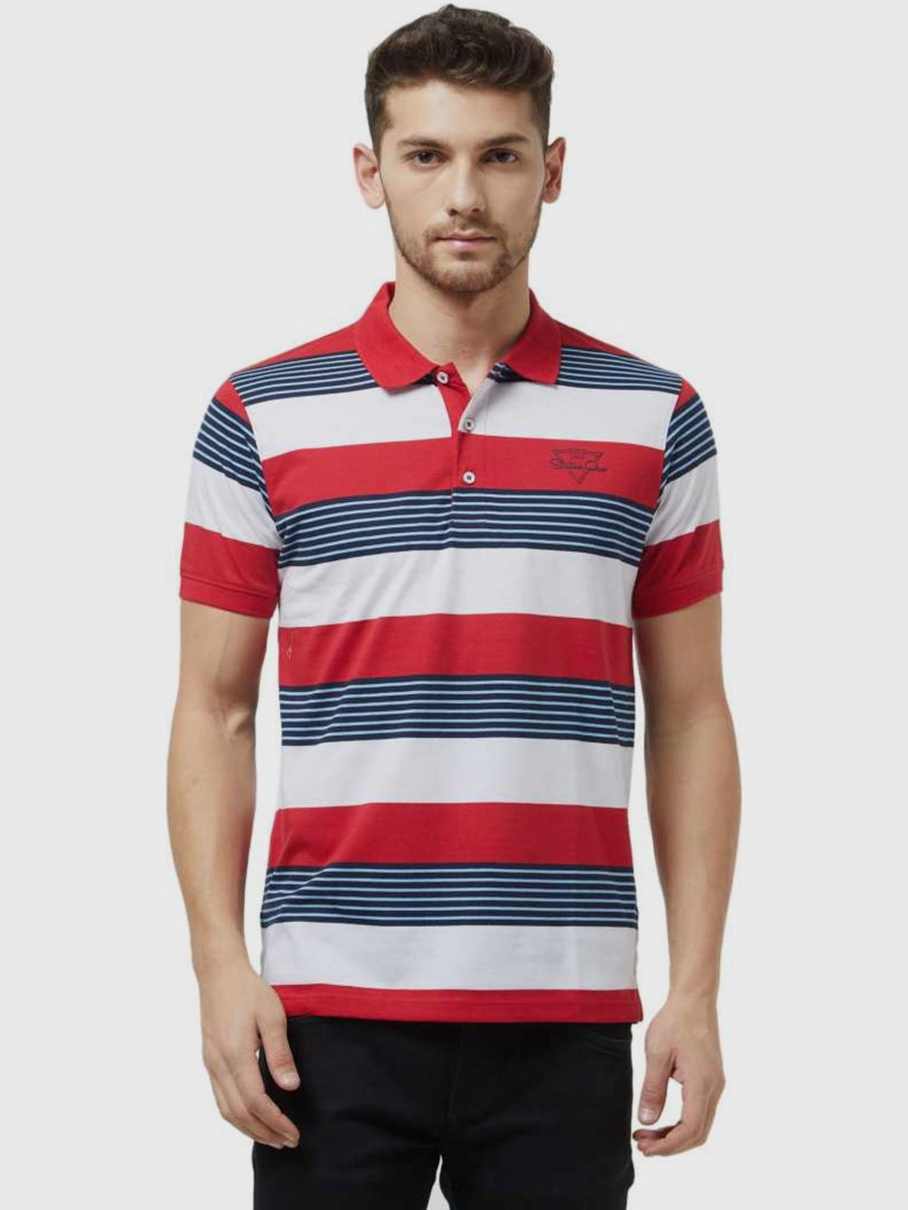 Red Striped Polo Tshirt