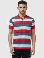 Red Striped Polo Tshirt